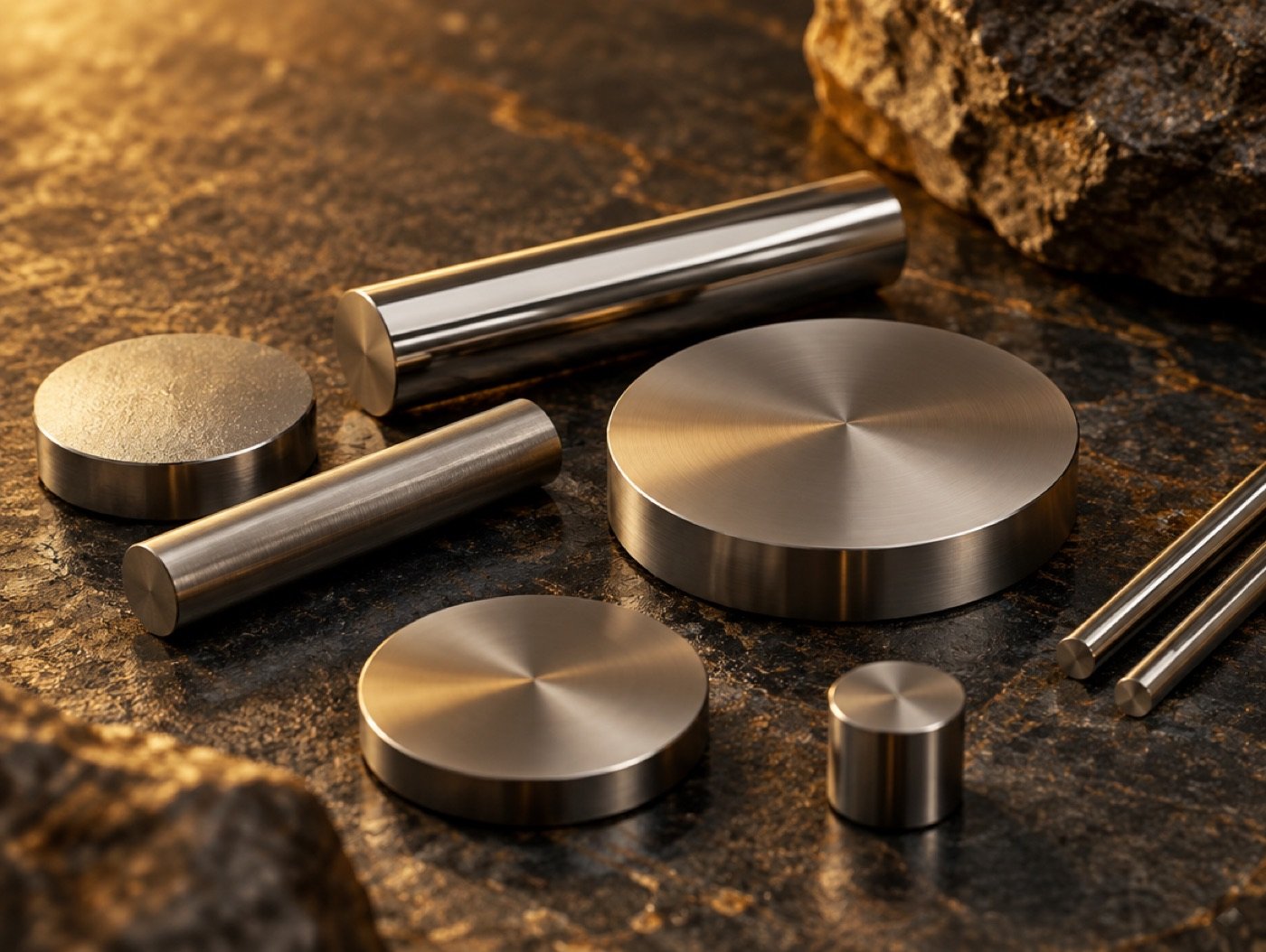 Titanium-zirconium alloy samples (illustration)